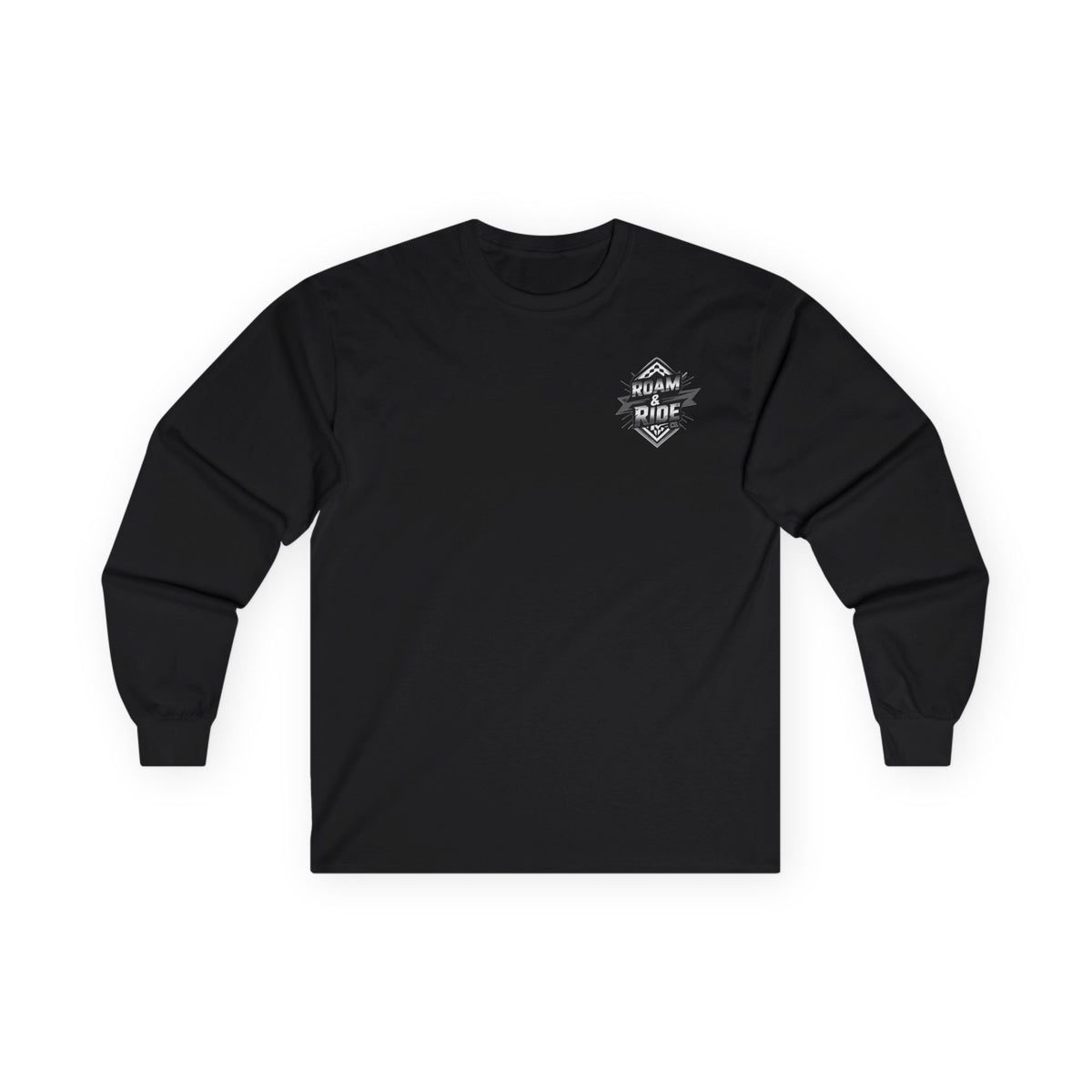 Roam & Ride Co. Grayscale Logo - Unisex Long Sleeve T-Shirt