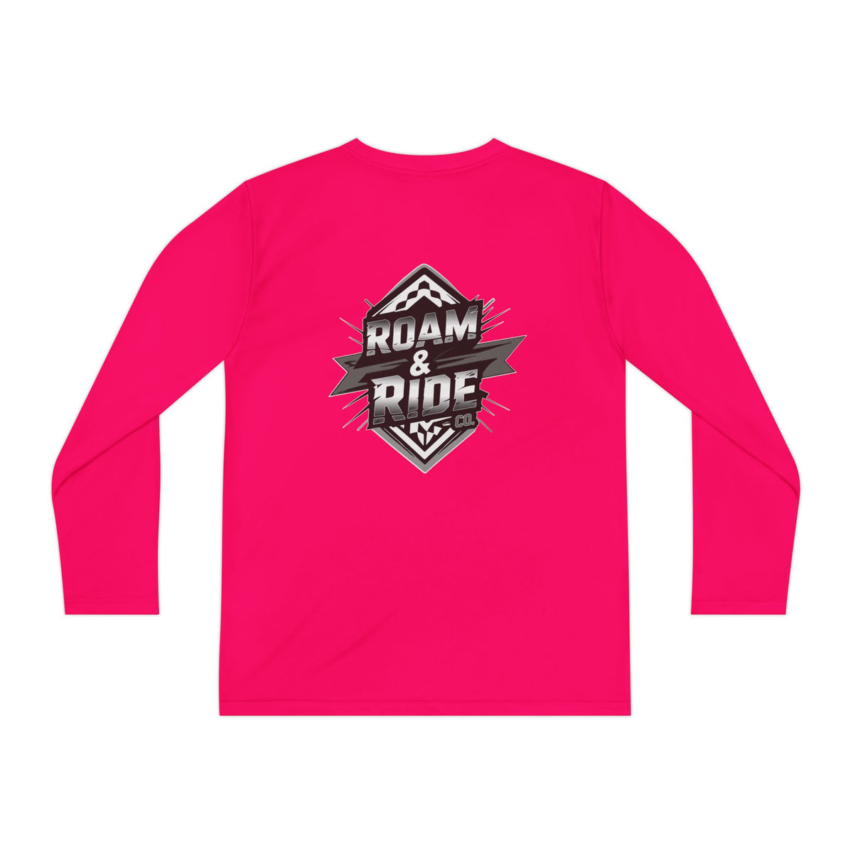Roam & Ride Co. Grayscale Logo - Youth Long Sleeve T-Shirt
