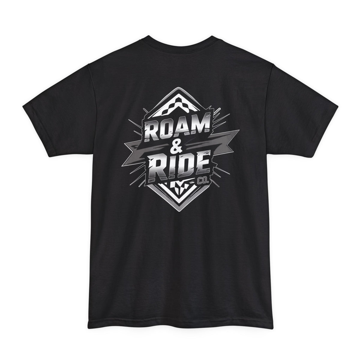 Roam & Ride Co. Grayscale Logo - Big & Tall T-Shirt