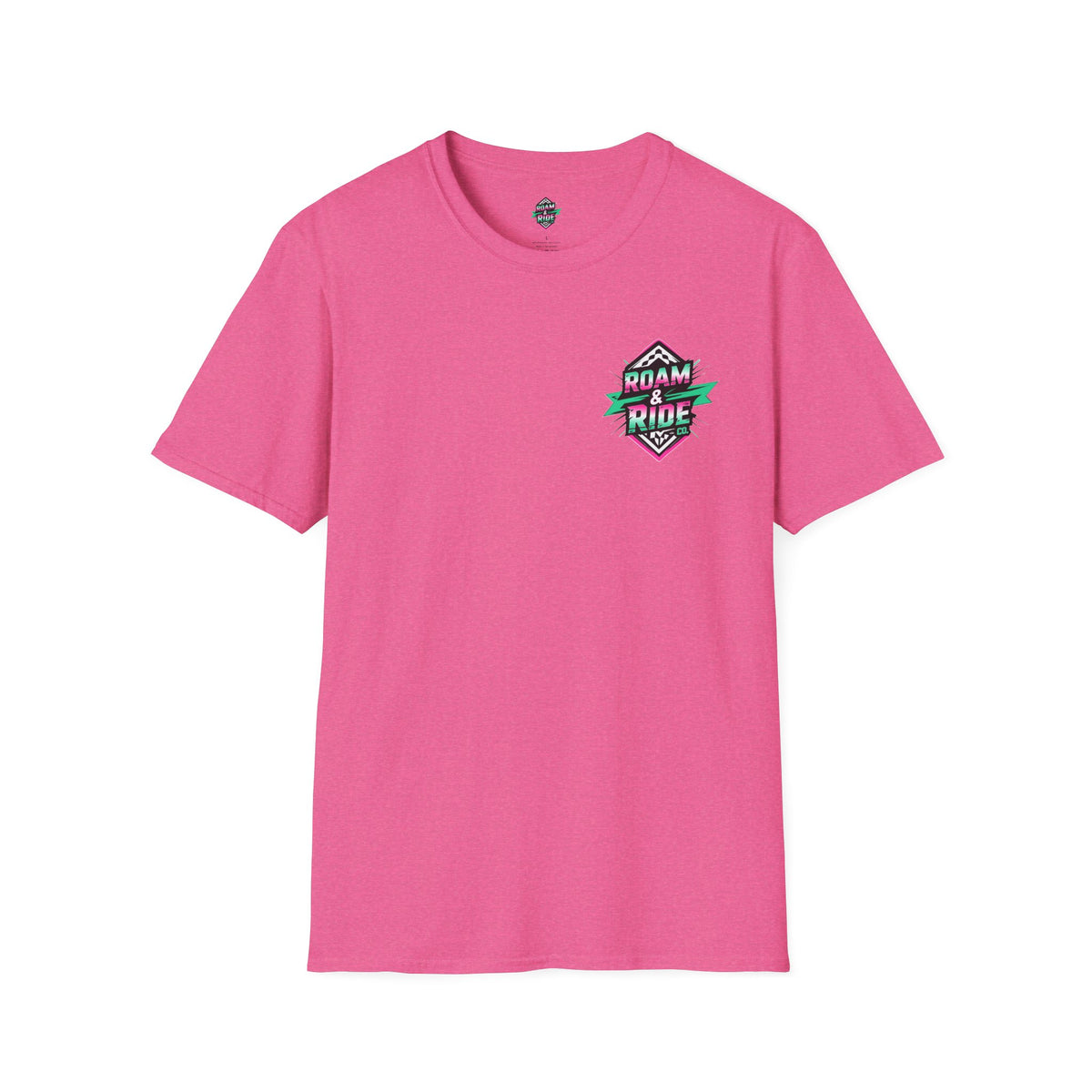 Roam & Ride Co. Teal Pink Logo - Unisex T Shirt