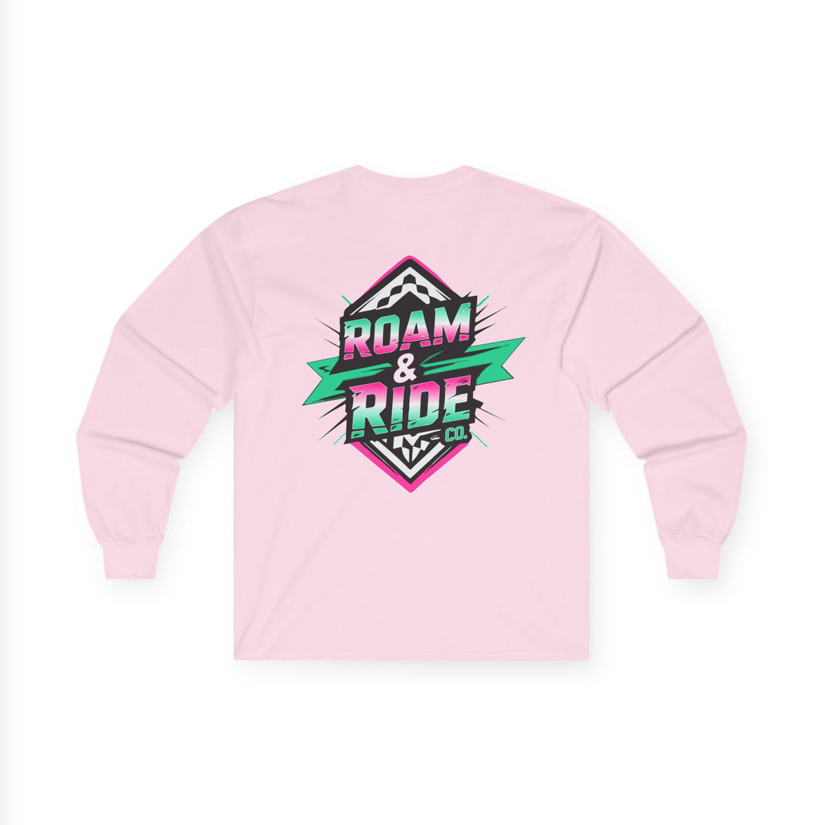 Roam & Ride Co. Teal Pink Logo - Unisex Long Sleeve T-Shirt