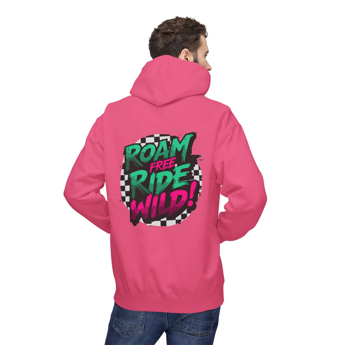 Roam Free, Ride Wild Logo - Unisex Fleece Hoodie
