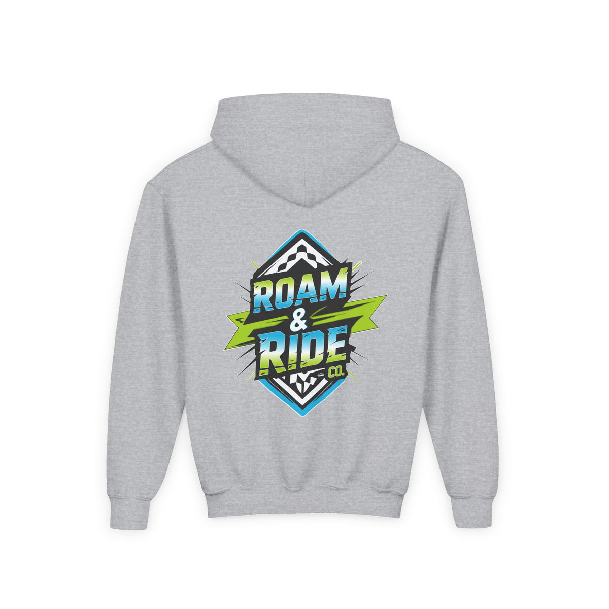 Roam & Ride Co. Blue Green Logo - Youth Hoodie