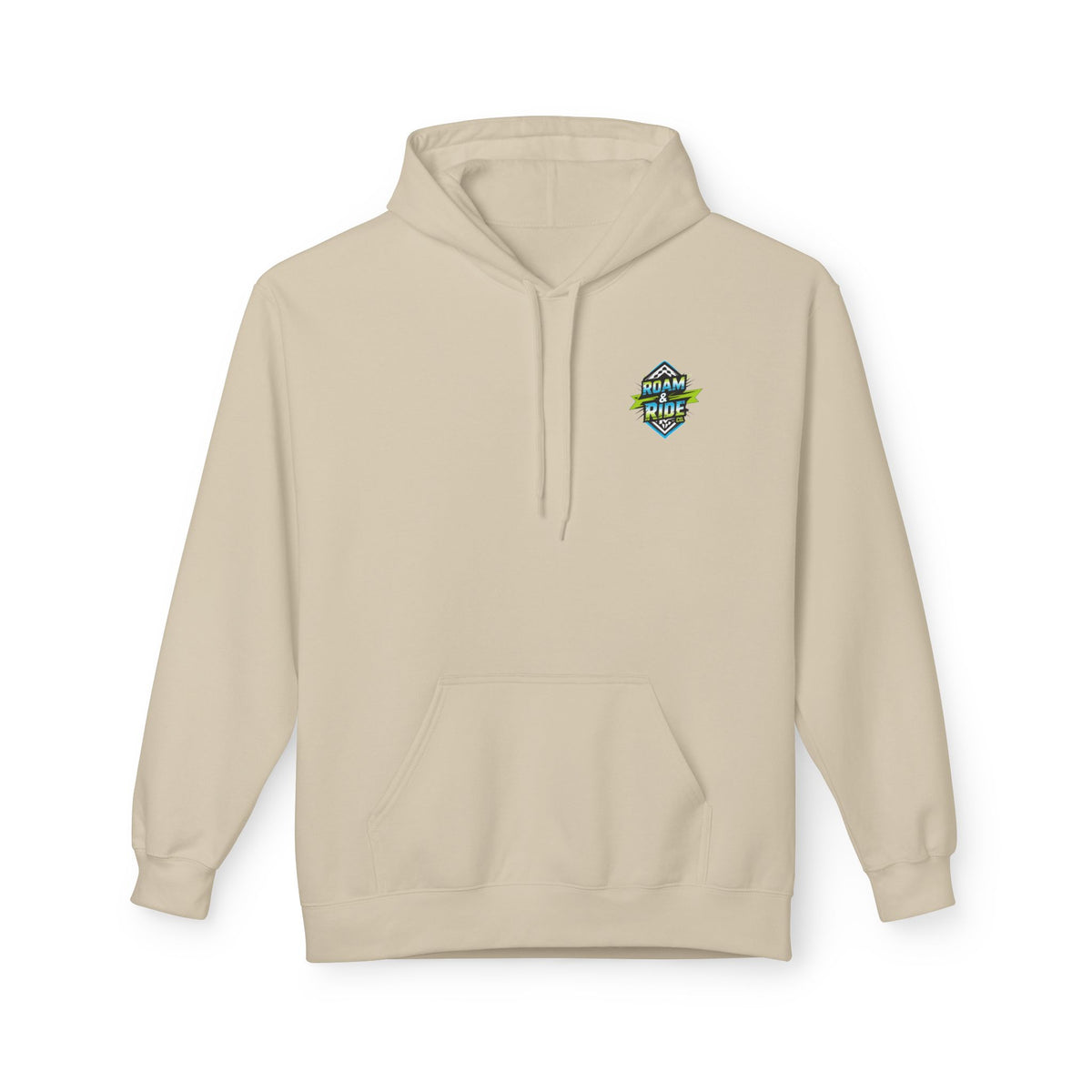 Roam & Ride Co. Blue Green Logo - Unisex Fleece Hoodie