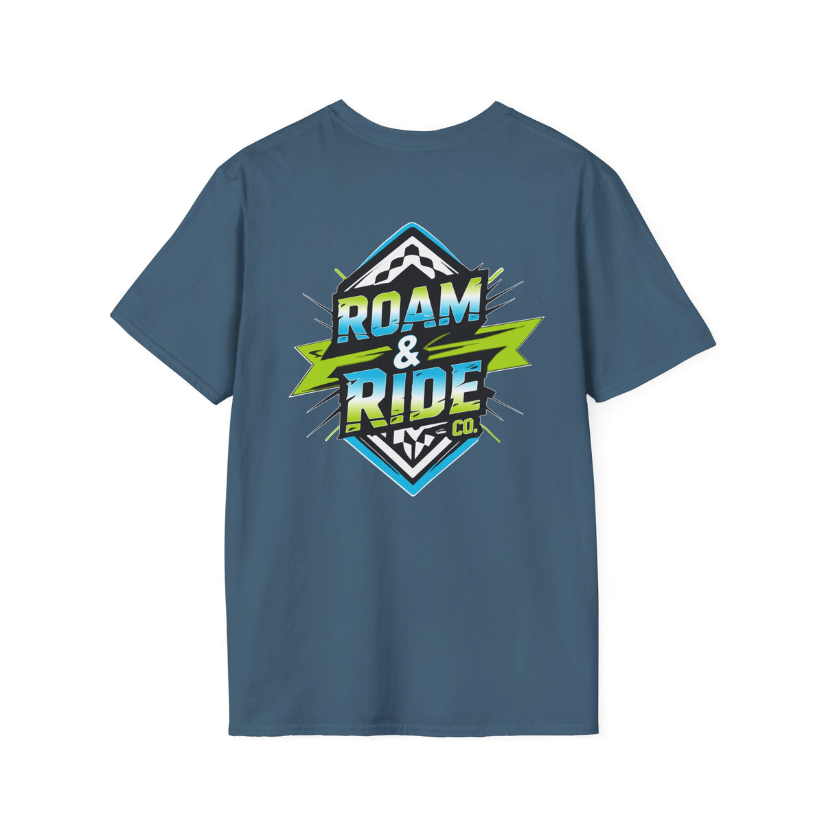 Roam & Ride Co. Blue Green Logo - Unisex T-Shirt