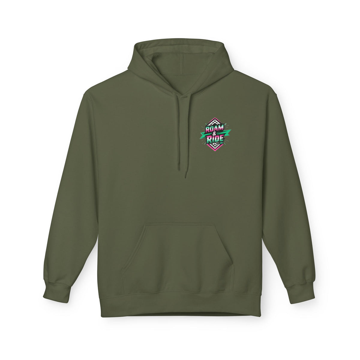 Roam Free, Ride Wild Logo - Unisex Fleece Hoodie