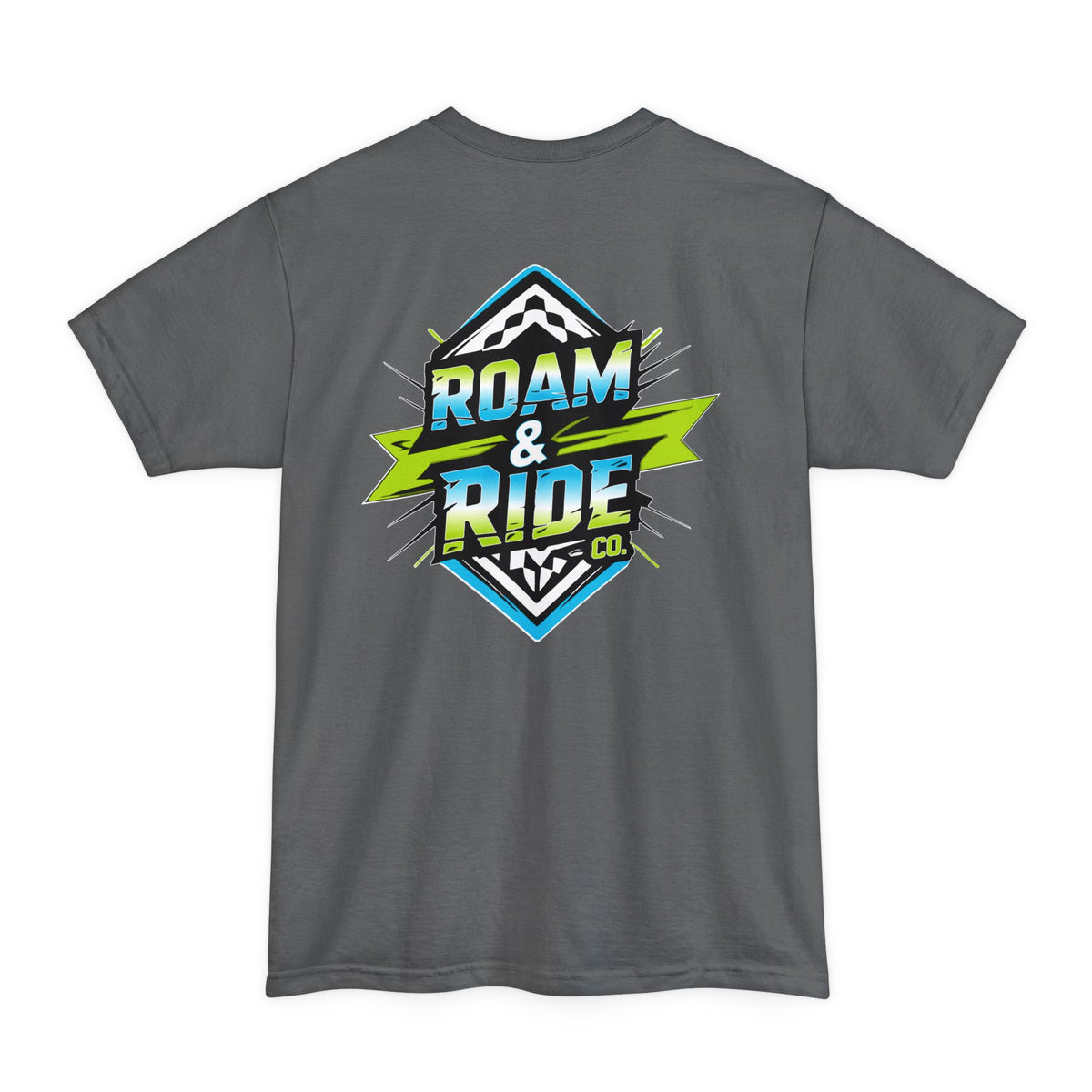 Roam & Ride Co. Blue Green Logo - Big & Tall T-Shirt
