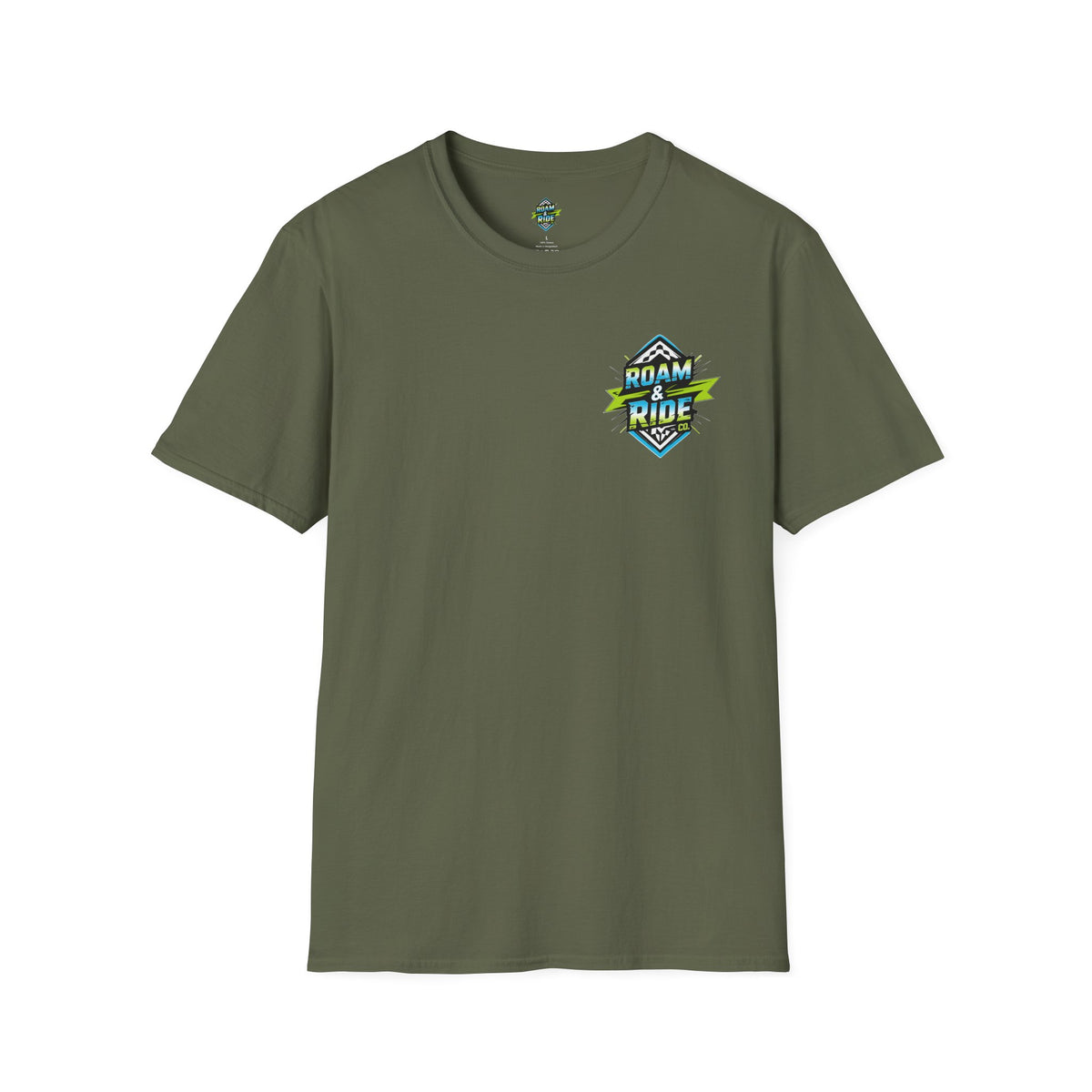Roam & Ride Co. Blue Green Logo - Unisex T-Shirt