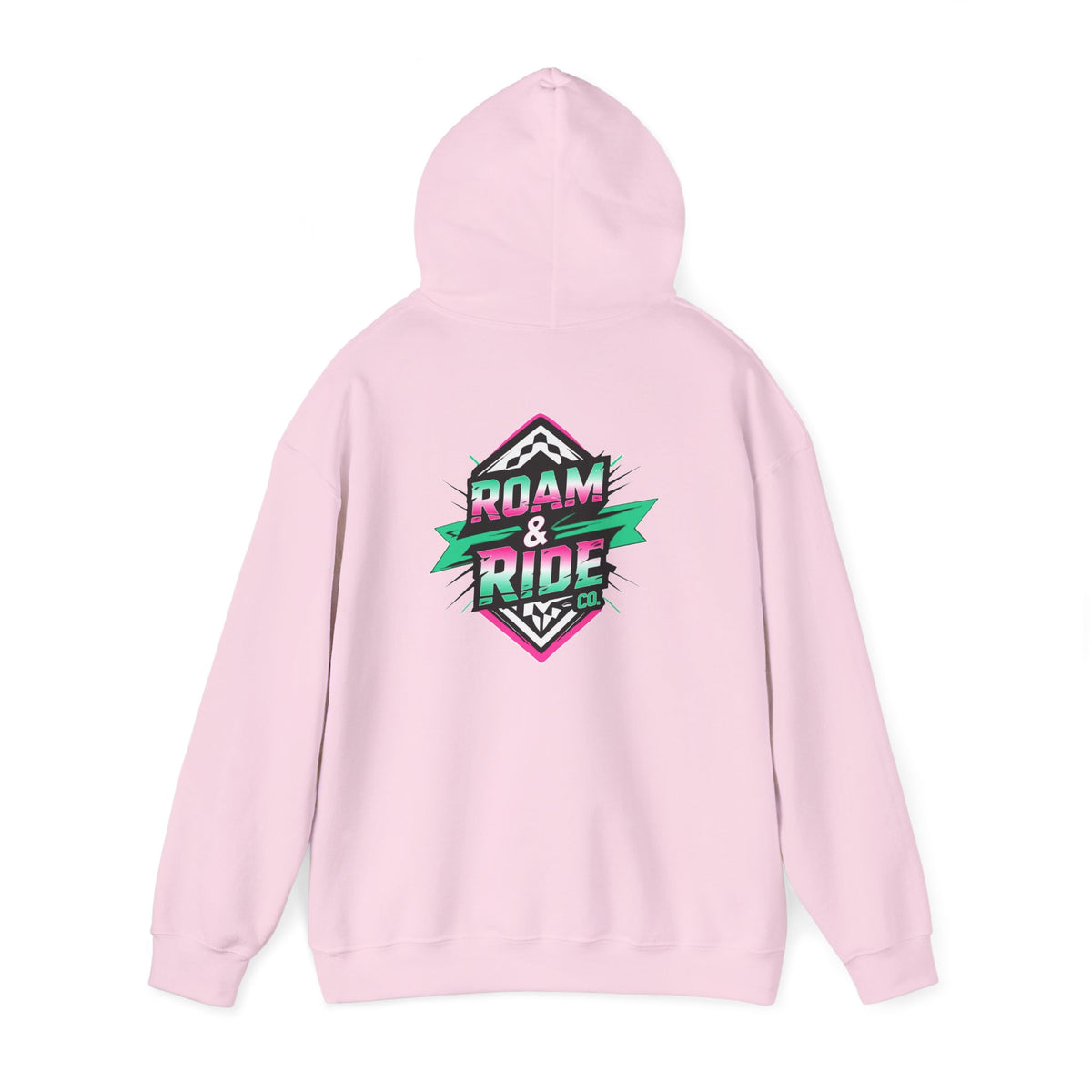 Roam & Ride Co. Teal Pink Logo - Unisex Heavy Blend Hoodie