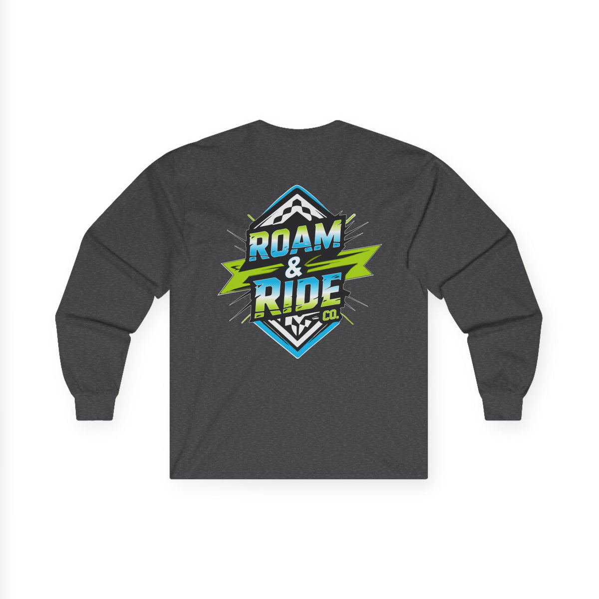 Roam & Ride Co. Blue Green Logo - Unisex Long Sleeve T-Shirt