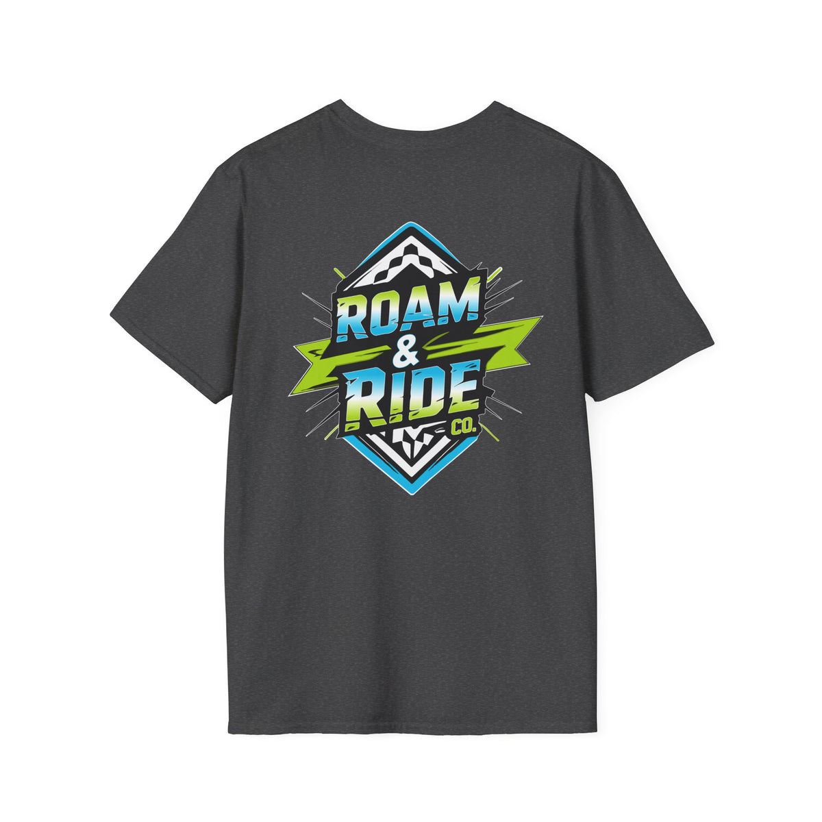 Roam & Ride Co. Blue Green Logo - Unisex T-Shirt