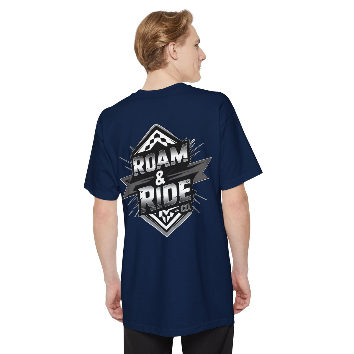 Roam & Ride Co. Grayscale Logo - Big & Tall T-Shirt