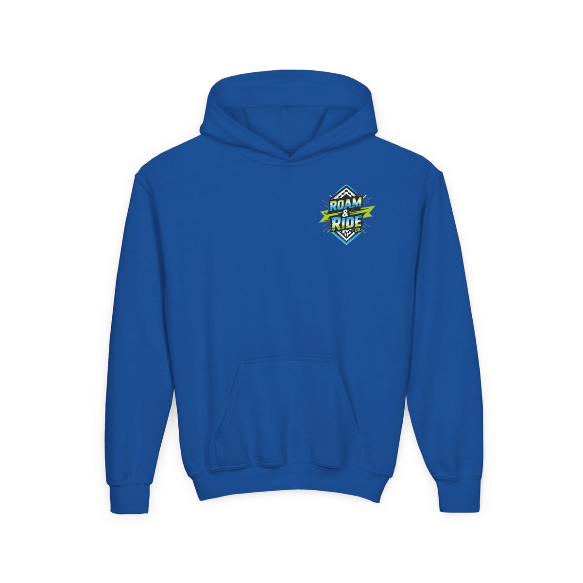 Roam & Ride Co. Blue Green Logo - Youth Hoodie