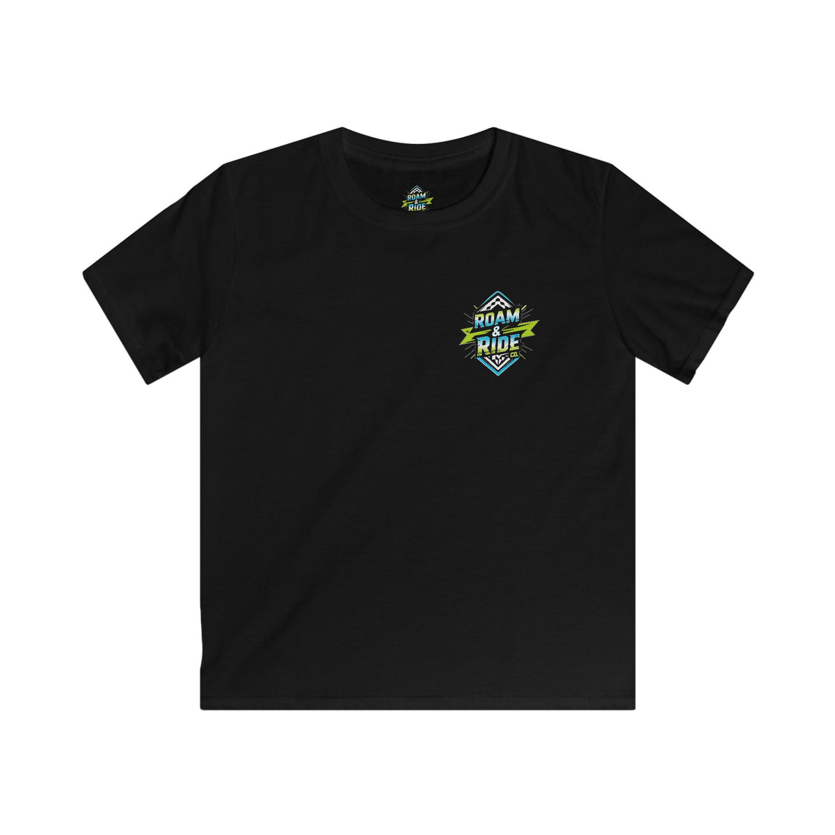 Roam & Ride Co. Blue Green Logo - Youth T-Shirt