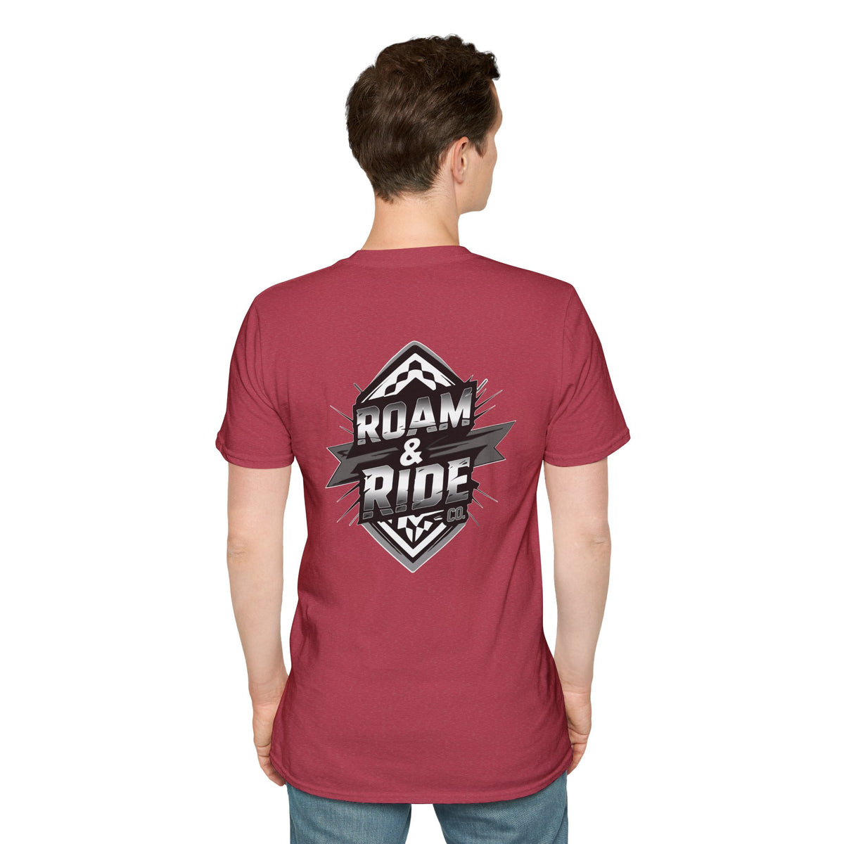 Roam & Ride Co. Grayscale Logo - Unisex T-Shirt