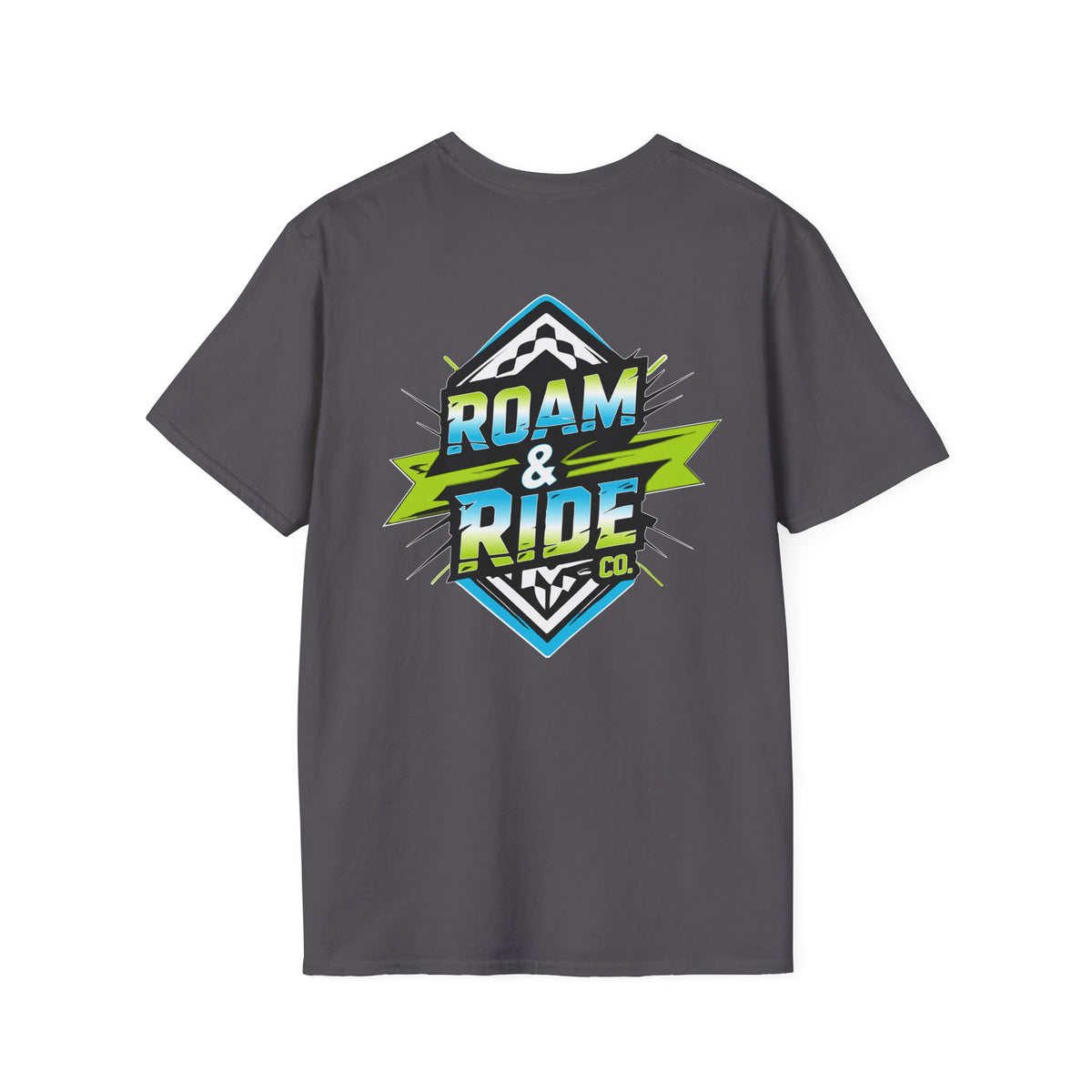 Roam & Ride Co. Blue Green Logo - Unisex T-Shirt