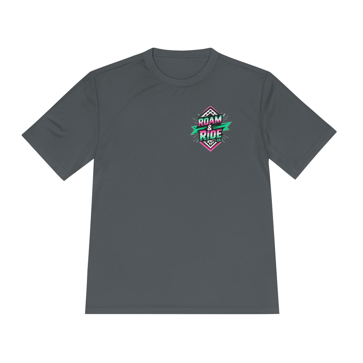 Roam Free, Ride Wild Logo - Unisex Moisture Wicking T-Shirt