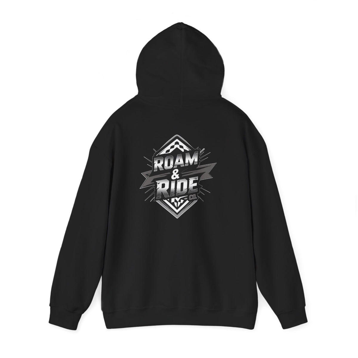 Roam & Ride Co. Grayscale Logo - Unisex Heavy Blend Hoodie