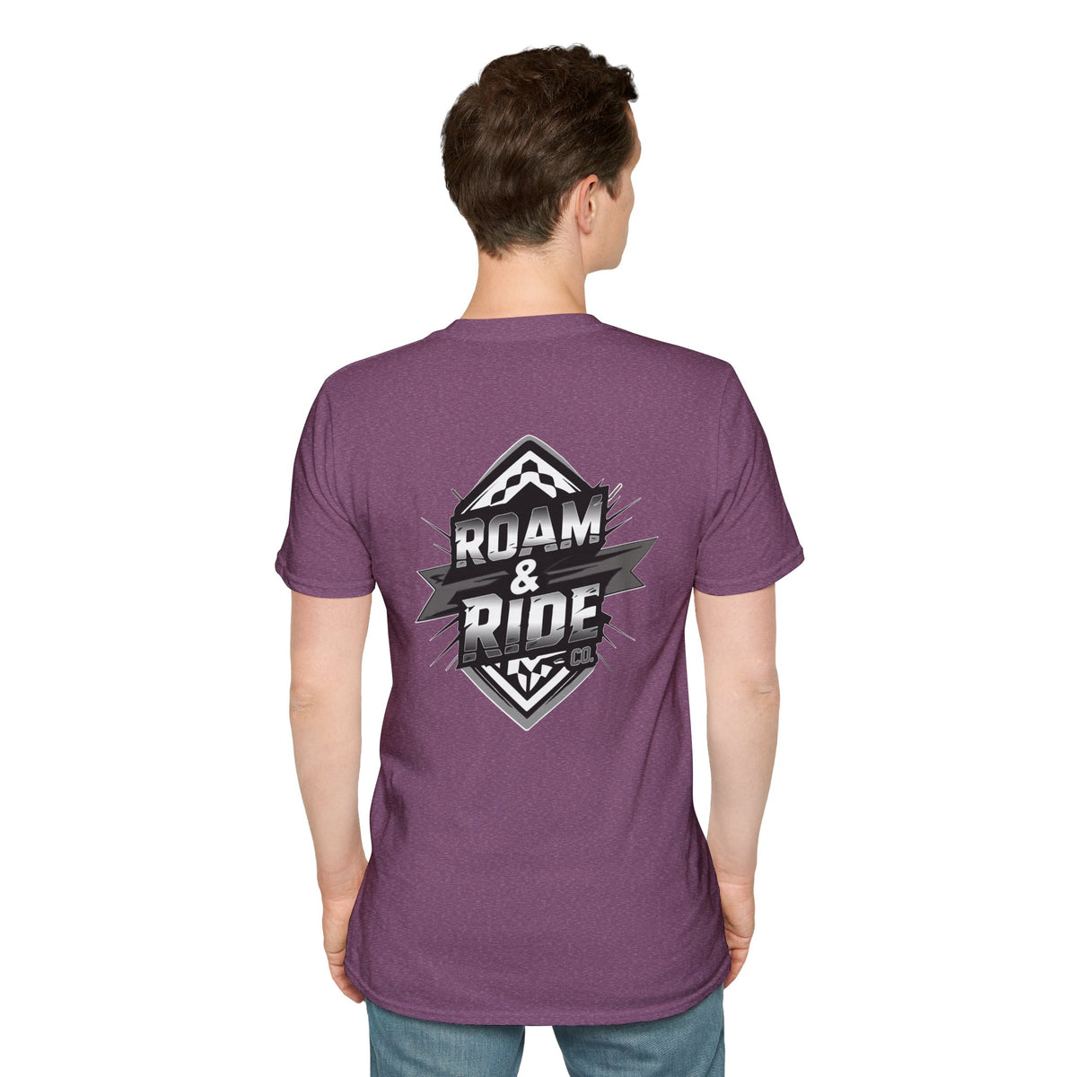 Roam & Ride Co. Grayscale Logo - Unisex T-Shirt