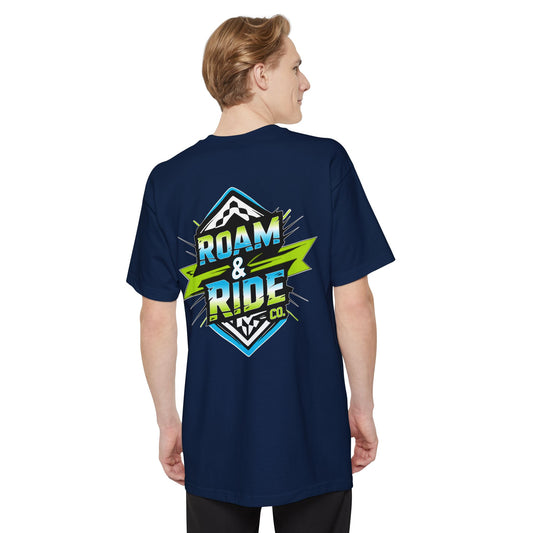 Roam & Ride Co. Blue Green Logo - Big & Tall T-Shirt