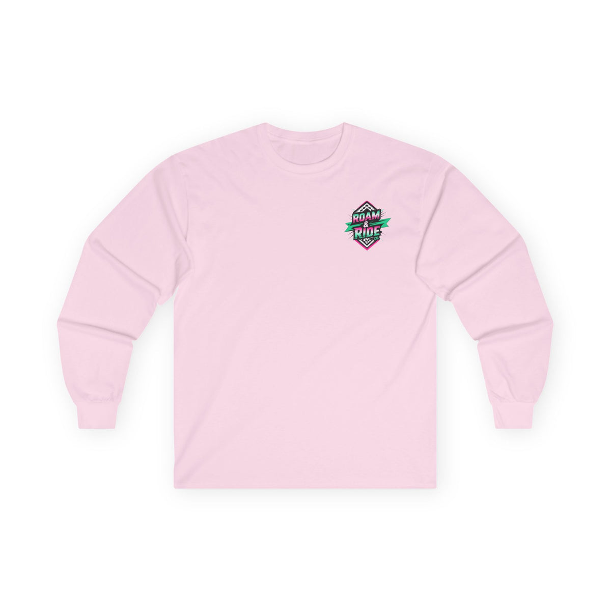 Roam & Ride Co. Teal Pink Logo - Unisex Long Sleeve T-Shirt