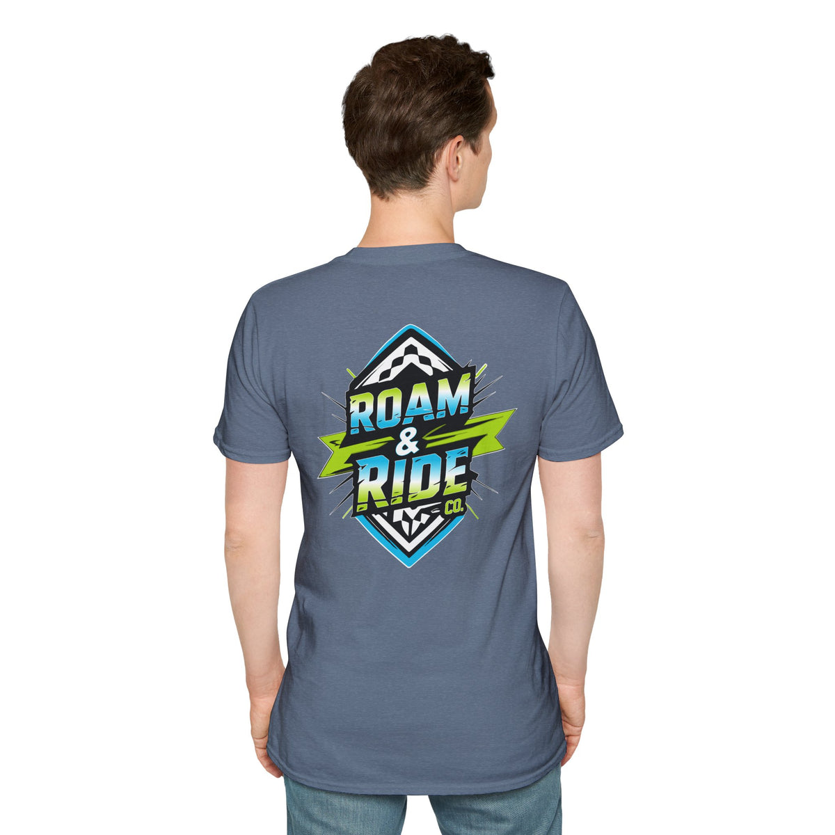 Roam & Ride Co. Blue Green Logo - Unisex T-Shirt