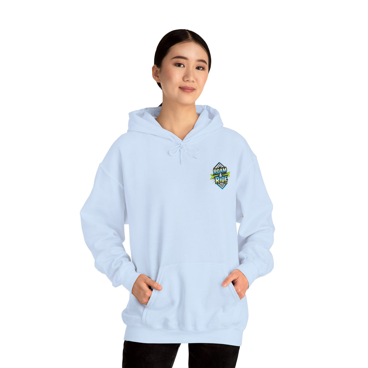 Roam & Ride Co. Blue Green Logo - Unisex Heavy Blend Hoodie