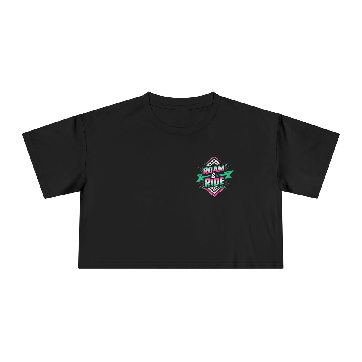 Roam Free, Ride Wild Logo - Women's Crop T-Shirt