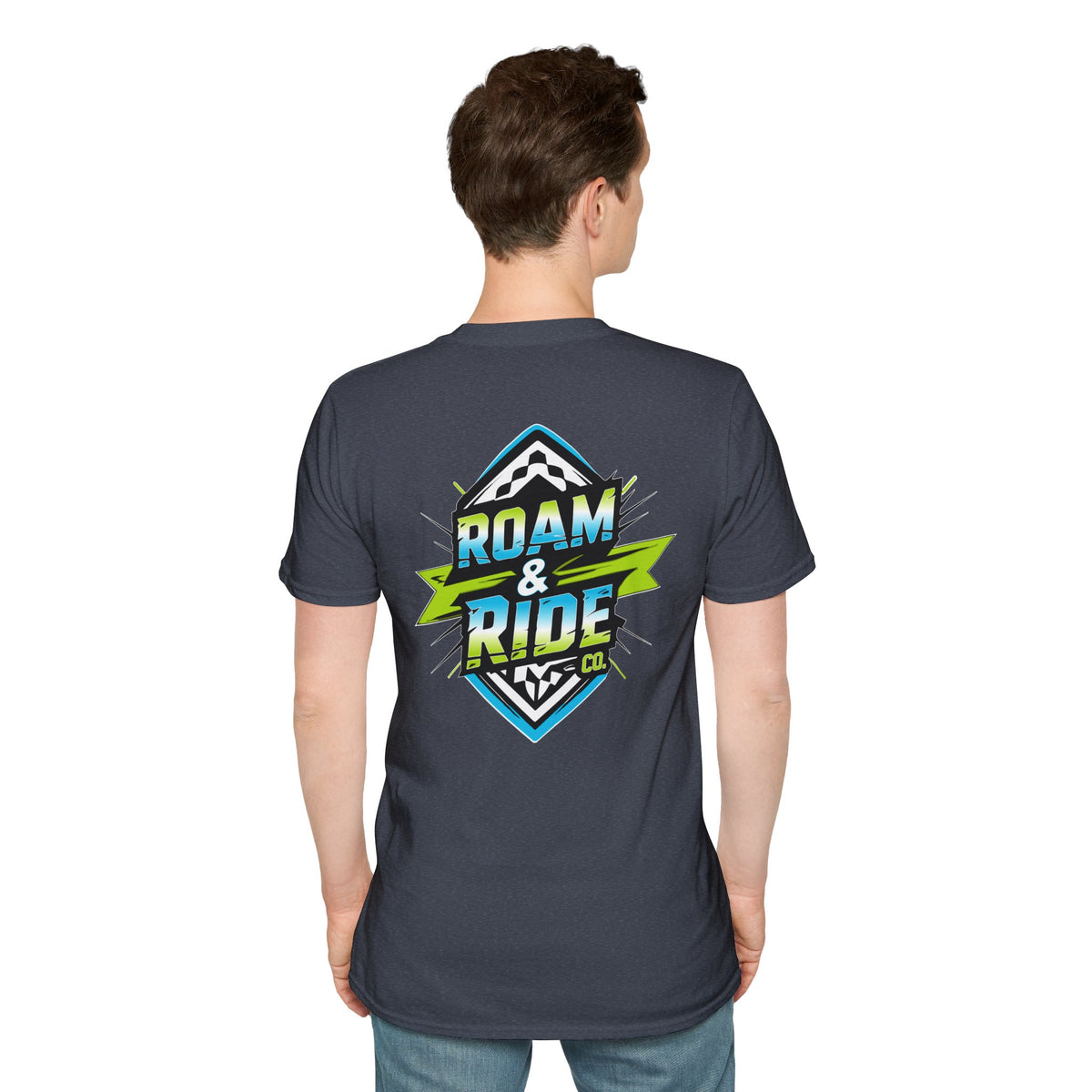 Roam & Ride Co. Blue Green Logo - Unisex T-Shirt