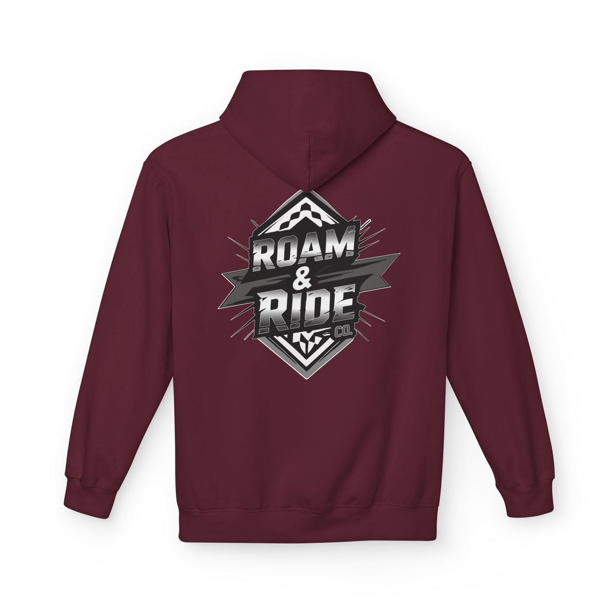 Roam & Ride Co. Grayscale Logo - Unisex Fleece Hoodie