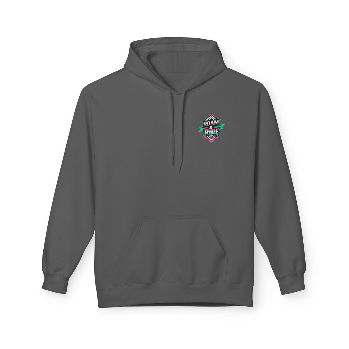 Roam & Ride Co. Teal Pink Logo - Unisex Fleece Hoodie
