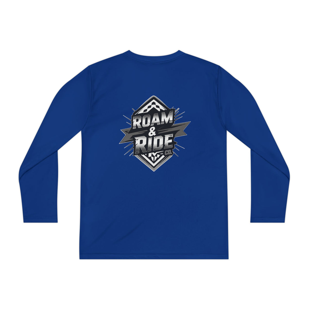 Roam & Ride Co. Grayscale Logo - Youth Long Sleeve T-Shirt