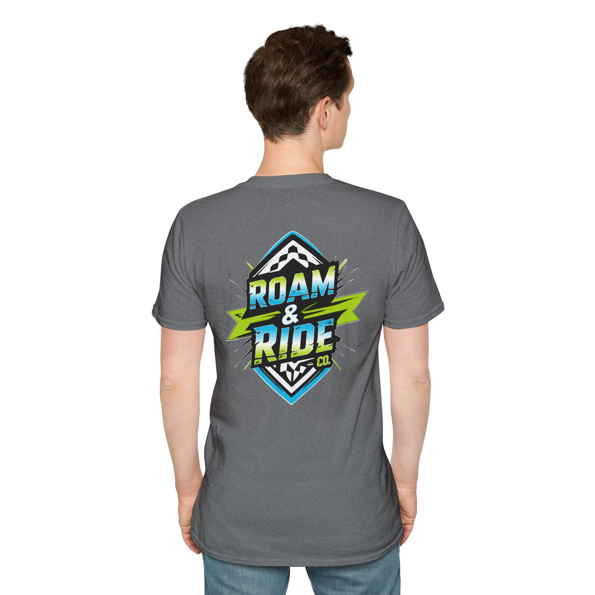 Roam & Ride Co. Blue Green Logo - Unisex T-Shirt