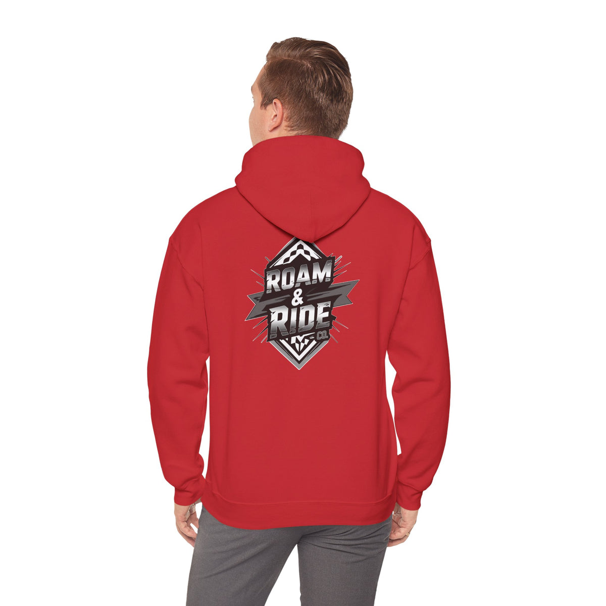 Roam & Ride Co. Grayscale Logo - Unisex Heavy Blend Hoodie