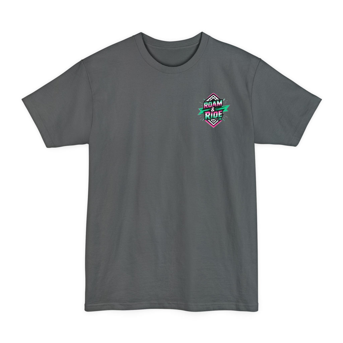 Roam & Ride Co. Teal Pink Logo - Big & Tall T-Shirt