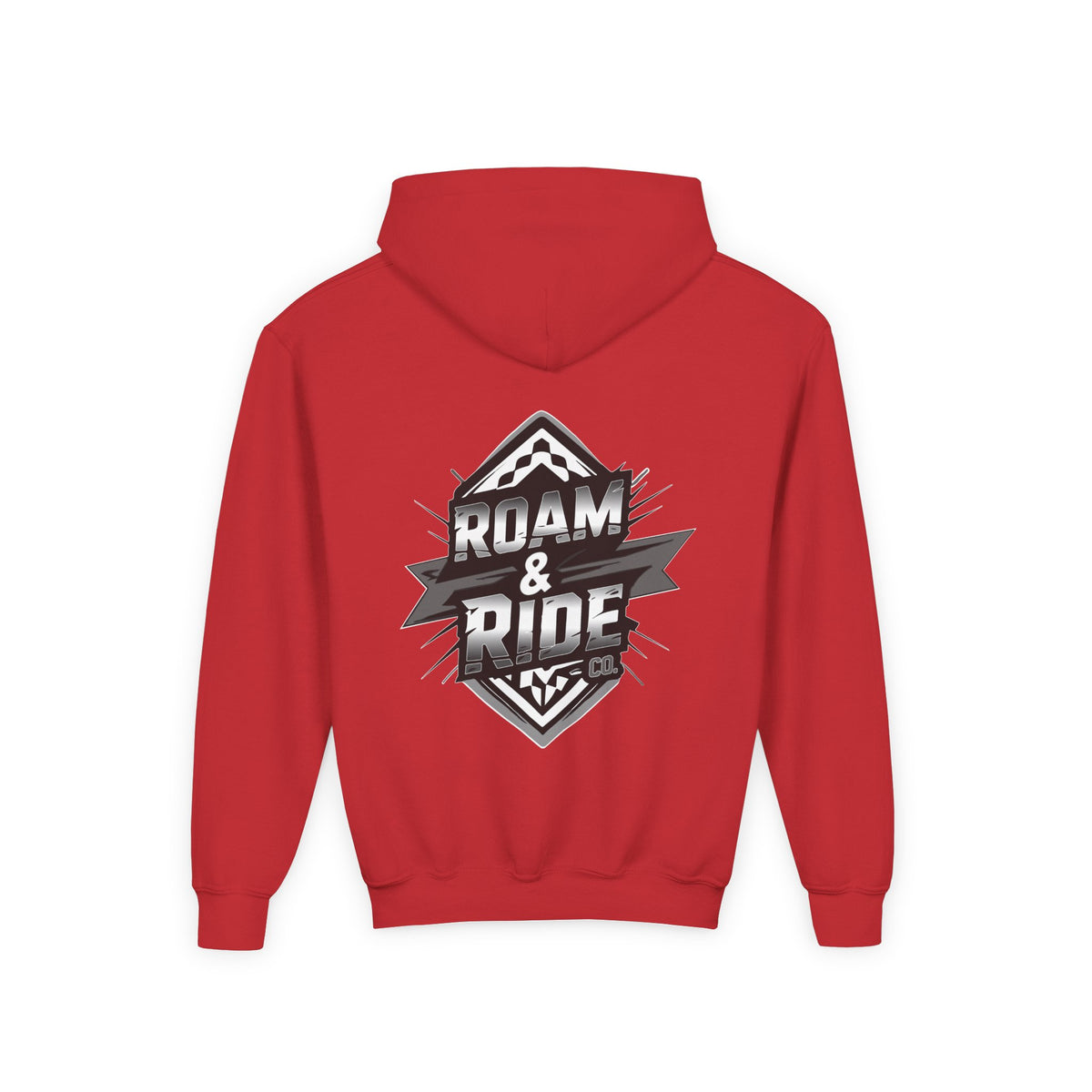 Roam & Ride Co. Grayscale Logo - Youth Hoodie