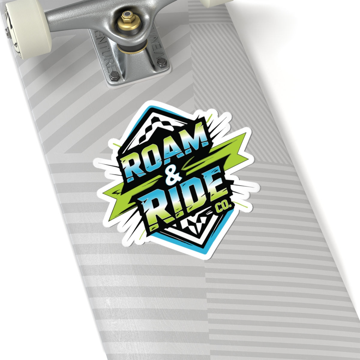 Roam & Ride Co. Blue Green Logo - Stickers