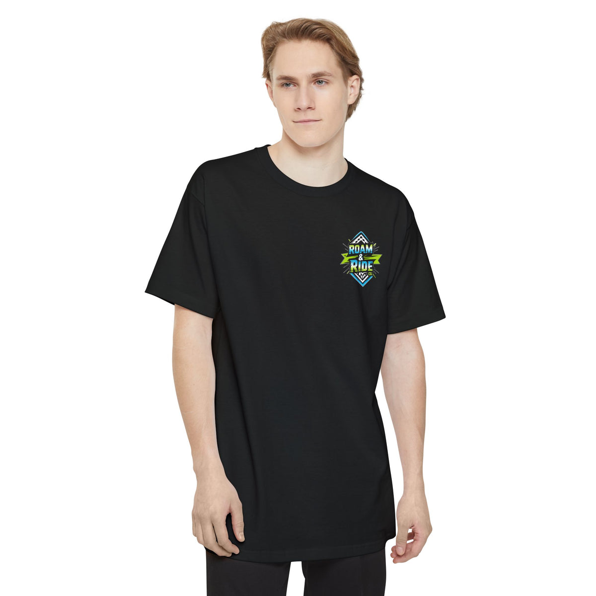 Roam & Ride Co. Blue Green Logo - Big & Tall T-Shirt