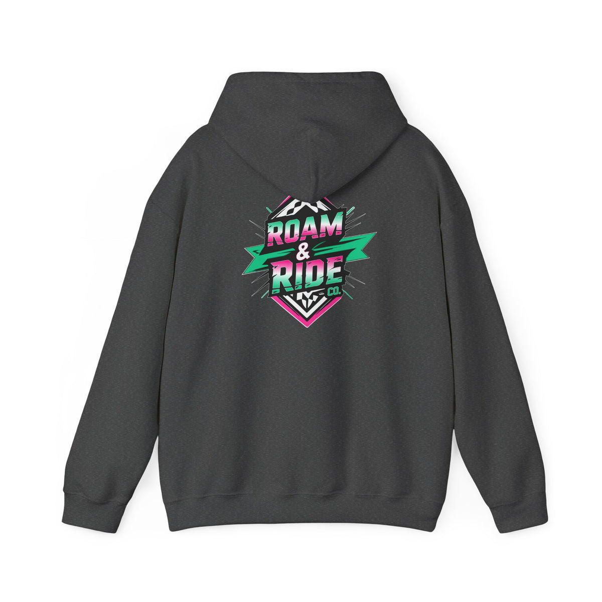 Roam & Ride Co. Teal Pink Logo - Unisex Heavy Blend Hoodie