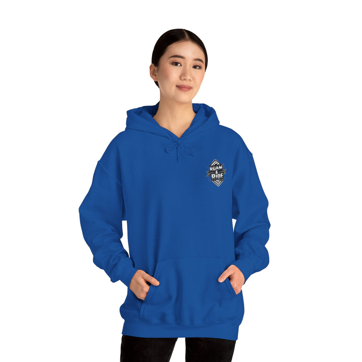 Roam & Ride Co. Grayscale Logo - Unisex Heavy Blend Hoodie