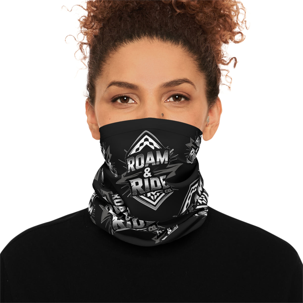 Roam & Ride Co. Grayscale Logo - Neck Gaiter