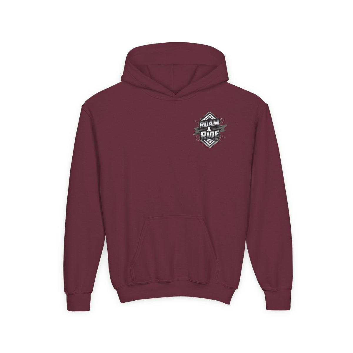 Roam & Ride Co. Grayscale Logo - Youth Hoodie