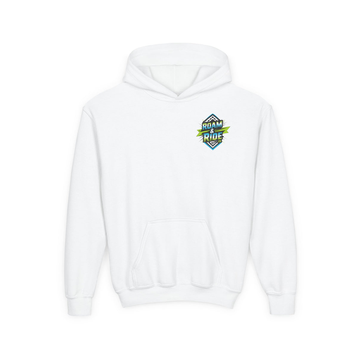 Roam & Ride Co. Blue Green Logo - Youth Hoodie