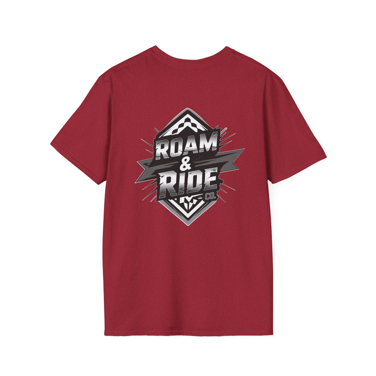 Roam & Ride Co. Grayscale Logo - Unisex T-Shirt