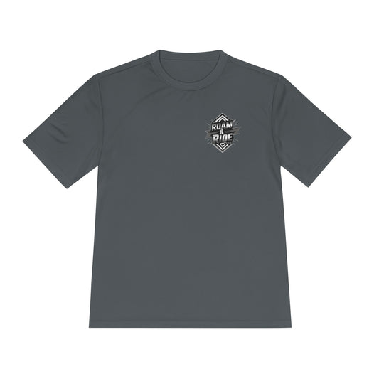 Roam & Ride Co. Grayscale Logo - Unisex Moisture Wicking T-Shirt