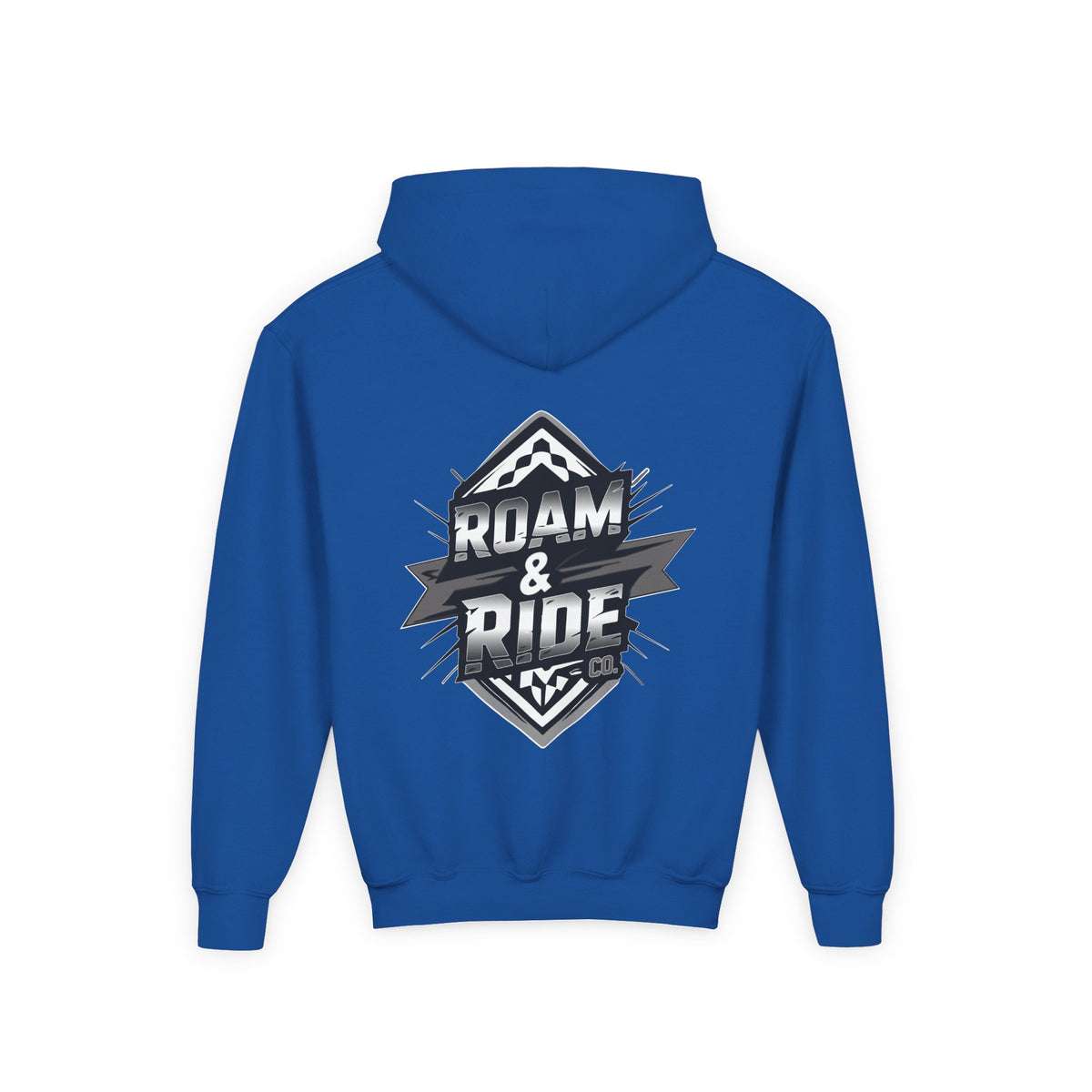 Roam & Ride Co. Grayscale Logo - Youth Hoodie