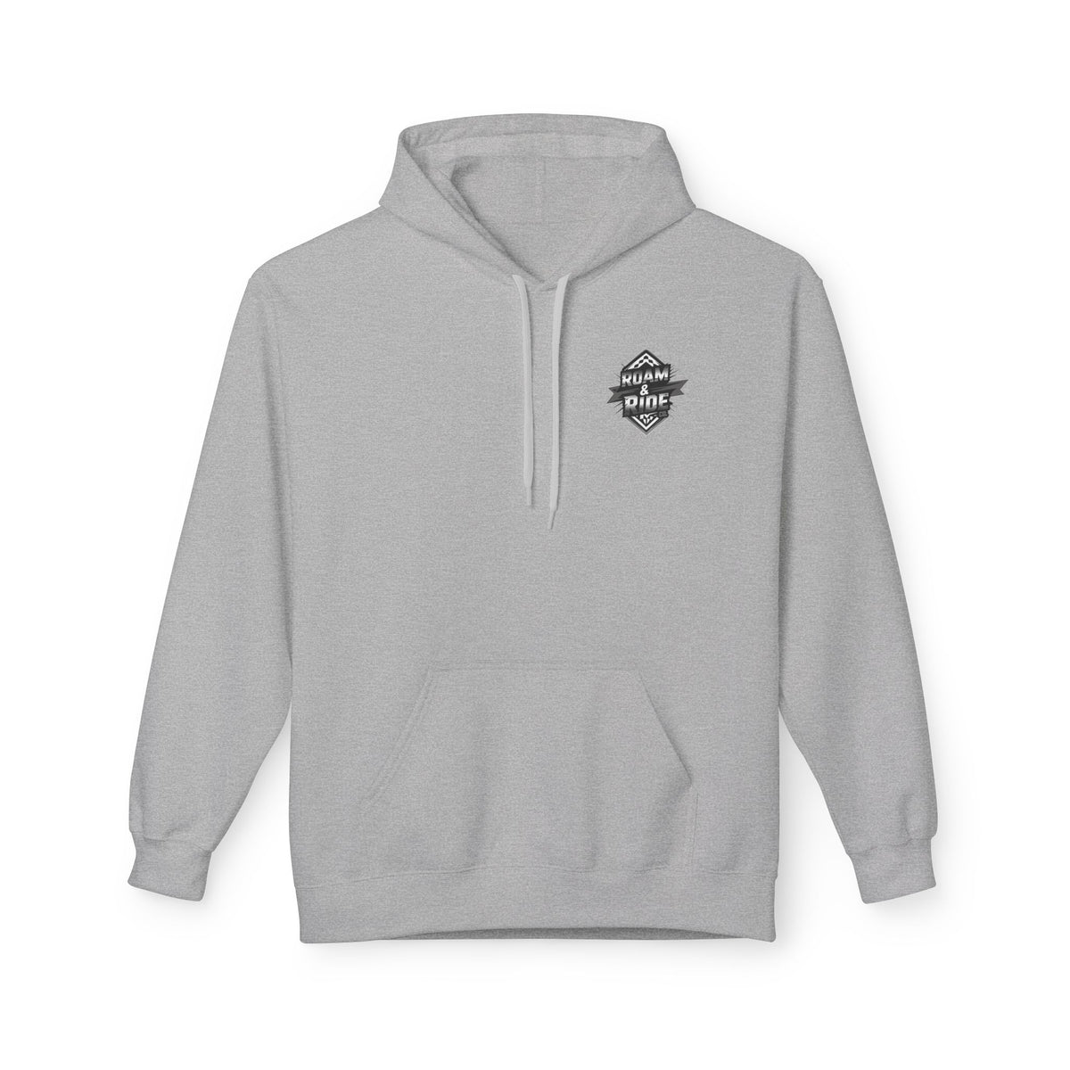 Roam & Ride Co. Grayscale Logo - Unisex Fleece Hoodie