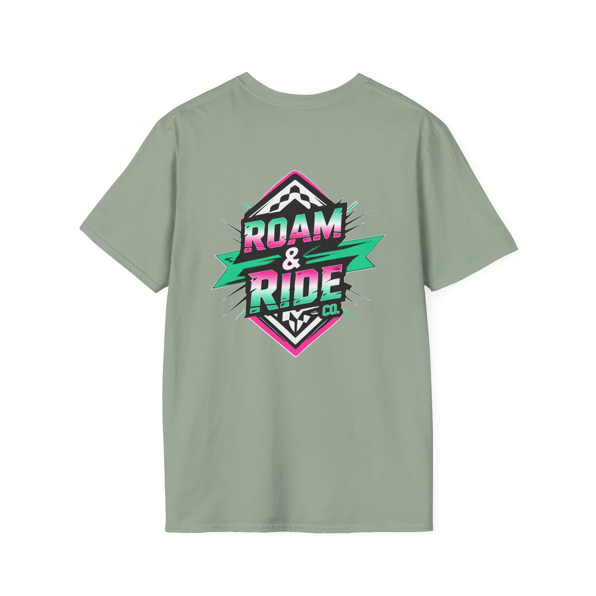 Roam & Ride Co. Teal Pink Logo - Unisex T Shirt