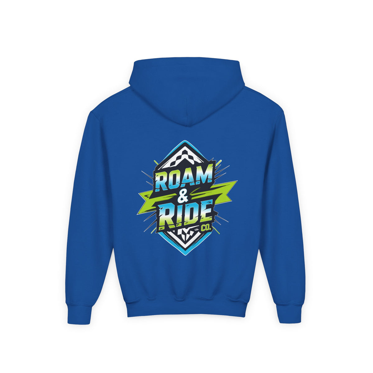 Roam & Ride Co. Blue Green Logo - Youth Hoodie