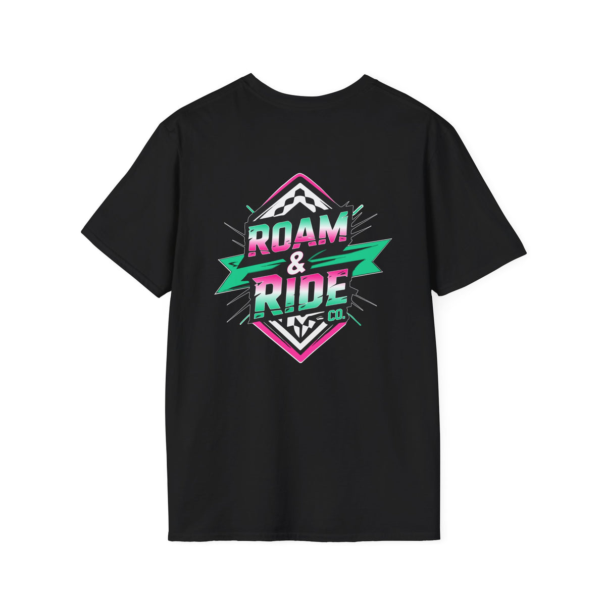 Roam & Ride Co. Teal Pink Logo - Unisex T Shirt